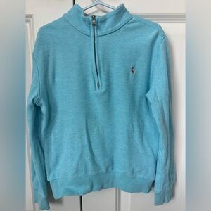Polo Ralph Lauren aqua boys size 6 quarter zip